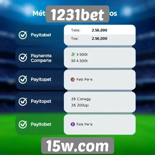 Métodos de pagamento aceitos pela 1231bet